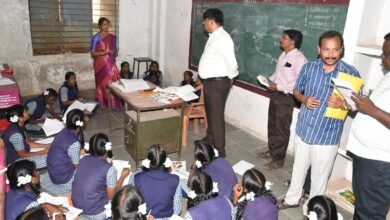 Tiruvarur Collector shocked to see Class XII girls sitting on floor at government school